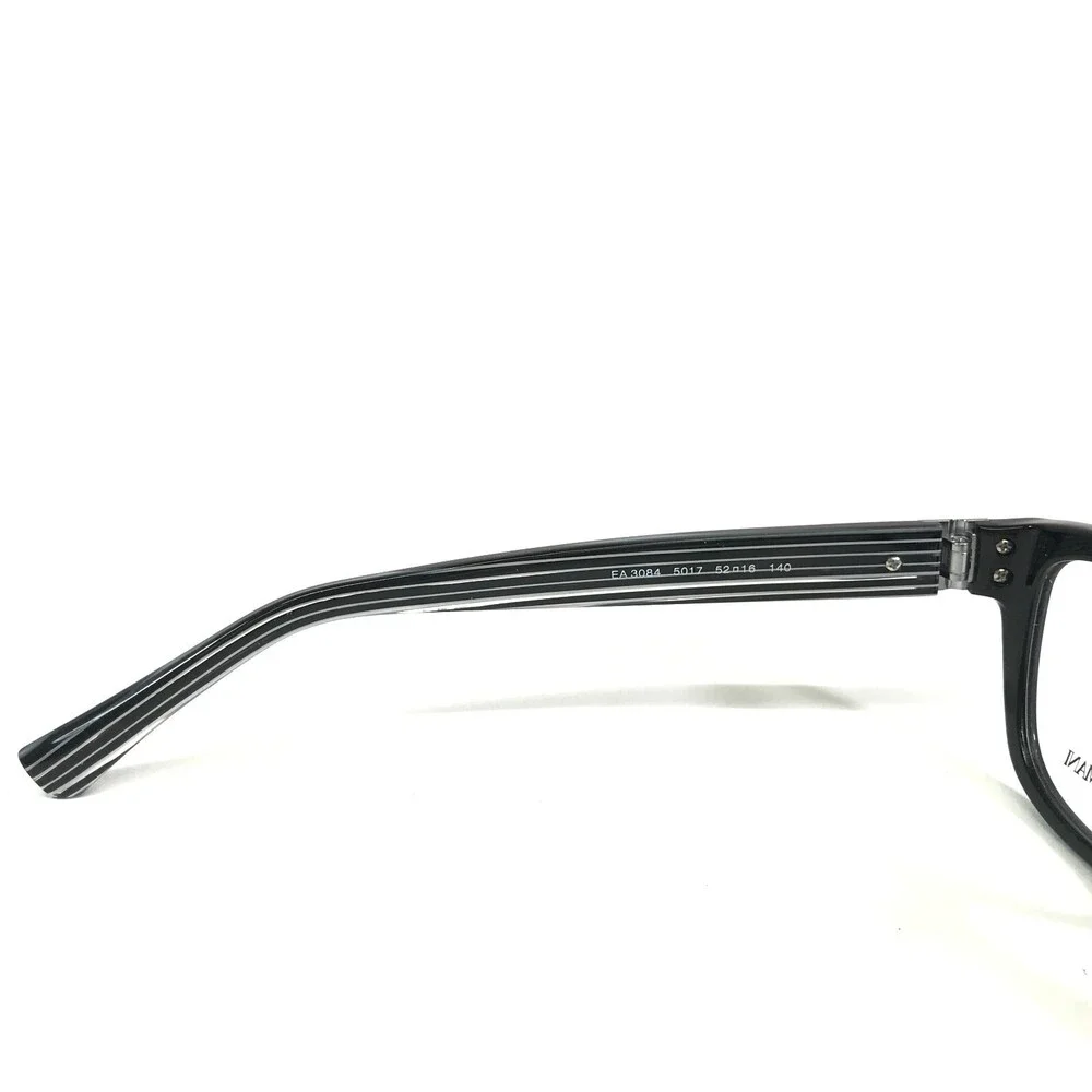 Emporio Armani Eyeglasses Frames EA3084 5017 Black Gray Clear Striped 52-16-140